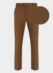 PAKO LORENTE – Spodnie męskie garniturowe P21WF-6G-074-Y. Brązowe eleganckie spodnie męskie Pako Lorente, m, bez wzorów, z elastanu, eleganckie. Za 99.99 zł.