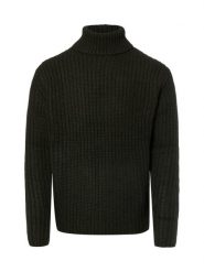 Finshley & Harding London sweter z dzianiny z domieszką wełny Mężczyźni Wełna zielony, S. Zielone swetry męskie Finshley & Harding London, m, bez wzorów, z dzianiny, eleganckie, bez kołnierzyka, bez ramiączek. Za 399.95 zł.