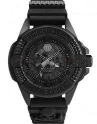 Zegarek Philipp Plein Zegarek męski czarna tarcza 44 mm (PWAAA0721). Czarne zegarki męskie Philipp Plein, bez wzorów. Za 1,037.99 zł.