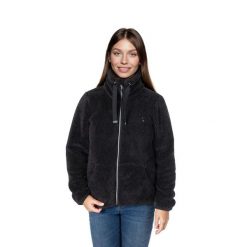 Bluza polarowa damska AULP VISHA ciepła rozpinana ze stójką. Czarne bluzy damskie Aulp, bez wzorów, z polaru, bez ramiączek, bez kaptura. Za 279.99 zł.