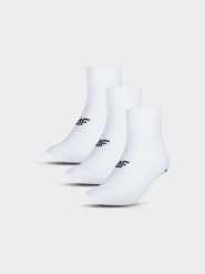 4F Skarpety casual za kostkę (3-pack) męskie - białe 39-42. Białe skarpety męskie 4F, bez wzorów, z bawełny. Za 49.99 zł.
