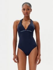 Tommy Hilfiger Strój kąpielowy UW0UW05850 Granatowy. Niebieskie stroje kąpielowe damskie Tommy Hilfiger, l, bez wzorów, z syntetyku. Za 399.99 zł.