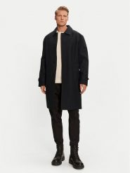 Tommy Hilfiger Trencz MW0MW35672 Granatowy Regular Fit. Niebieskie płaszcze męskie Tommy Hilfiger, m, bez wzorów, z bawełny, bez kołnierzyka, bez kaptura. Za 1,899.00 zł.