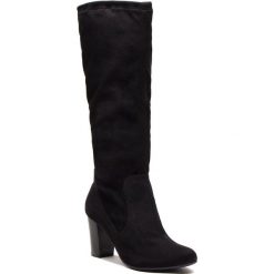Kozaki CAPRICE - 9-25502-21 Black Stretch 044. Czarne kozaki damskie Caprice, bez wzorów, z materiału, bez obcasa, bez zapięcia. W wyprzedaży za 189.00 zł.
