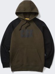 Essence Bluza Caterpillar Colorblock OLIVE. Zielone bluzy męskie Essence, m, bez wzorów, bez ramiączek, bez kaptura. Za 266.86 zł.