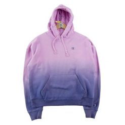 Bluza z kapturem damska krój relaxed. Fioletowe bluzy damskie Champion, m, bez wzorów, z dresówki, sportowe, bez ramiączek, z kapturem. Za 146.96 zł.