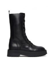 Aeronautica Militare Trapery 252SC0313DPL00254 Czarny. Czarne trapery damskie Aeronautica Militare, ze skóry, bez zapięcia. Za 859.99 zł.