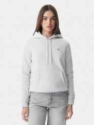 Tommy Jeans Bluza Flag DW0DW19958 Szary jasny Regular Fit. Szare bluzy damskie Tommy Jeans, l, bez wzorów, z bawełny, bez ramiączek, bez kaptura. Za 329.99 zł.