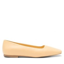 Baleriny Simple. Żółte balerinki damskie SIMPLE, bez wzorów, bez obcasa, bez zapięcia. Za 399.99 zł.