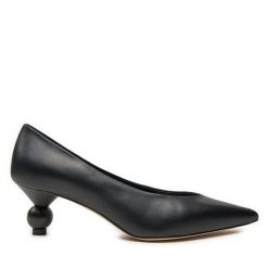 Czółenka Weekend Max Mara. Czarne czółenka damskie Weekend Max Mara, bez wzorów, bez obcasa, bez zapięcia. Za 1,129.00 zł.