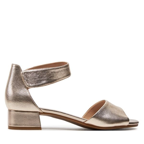 Sandały Caprice. Żółte sandały damskie Caprice, bez wzorów, bez obcasa, na płaskiej podeszwie, bez zapięcia. Za 279.99 zł.