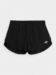 4F Spodenki do biegania ultralight męskie M. Czarne szorty męskie 4F, bez wzorów, z gumy. W wyprzedaży za 79.99 zł.