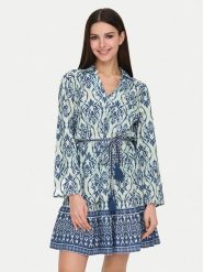 JDY Sukienka koszulowa Anna 15325610 Niebieski Regular Fit. Niebieskie sukienki damskie JDY, l, bez wzorów, z bawełny, bez kołnierzyka, bez ramiączek, koszulowe. Za 99.99 zł.