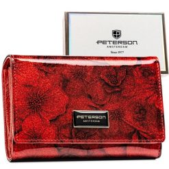 Portfel damski Peterson PTN PS112-FDS czerwony. Czerwone portfele damskie Peterson, ze skóry. Za 129.99 zł.