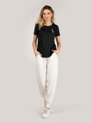 North Sails X Prada T-shirt "Foehn" | 45 2505 000 | T-shirt Foehn | Kobieta | Czarny. Czarne t-shirty damskie North Sails, xxs, z aplikacjami, z poliesteru, bez kołnierzyka, bez ramiączek. W wyprzedaży za 199.00 zł.