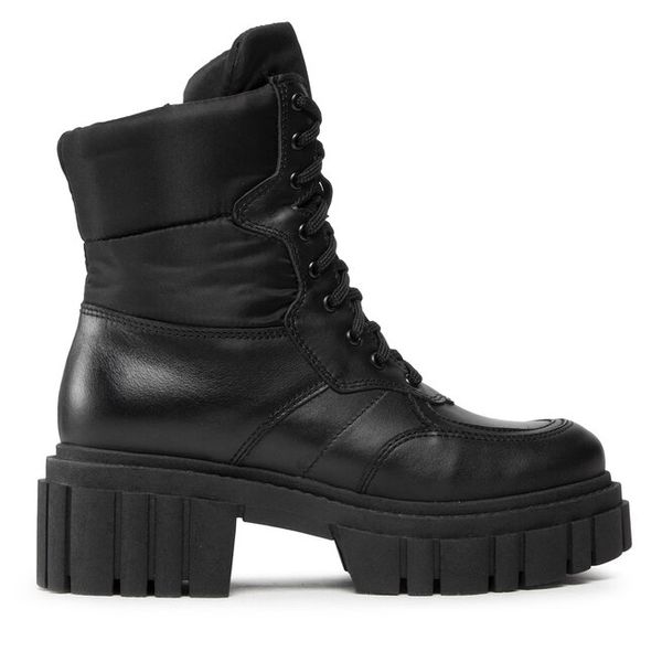 Botki Simen. Czarne botki damskie Simen, bez wzorów, bez obcasa, na słupku, bez zapięcia. Za 489.99 zł.