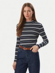 Tommy Hilfiger Bluzka Cody WW0WW47307 Granatowy Slim Fit. Niebieskie bluzki damskie Tommy Hilfiger, xxs, bez wzorów, z bawełny, bez kołnierzyka, bez ramiączek. Za 249.99 zł.
