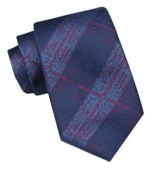 Krawat Męski, Klasyczny - ALTIES - Granat, Duży Wzór. Niebieskie krawaty i muchy Alties, bez wzorów, z tkaniny, eleganckie. Za 49.00 zł.