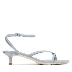 Sandały Aldo. Szare sandały damskie Aldo, bez wzorów, bez obcasa, na słupku, bez zapięcia. Za 319.99 zł.