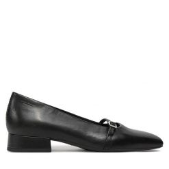 Czółenka Vagabond Shoemakers. Czarne czółenka damskie Vagabond Shoemakers, bez wzorów, bez obcasa, bez zapięcia. Za 429.99 zł.