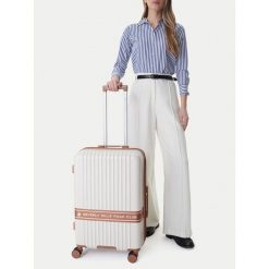 Walizka średnia Beverly Hills Polo Club. Brązowe walizki damskie Beverly Hills Polo Club, bez wzorów, średnie. Za 359.99 zł.