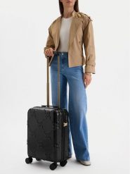 Nine West Walizka kabinowa CEO-NW-S-005-09 BLACK Czarny. Czarne walizki damskie Nine West, bez wzorów, z tworzywa sztucznego. Za 299.99 zł.