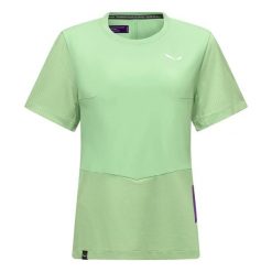 T-shirt damski Salewa Pedroc Dry'Ton. Zielone t-shirty damskie Salewa, l, bez wzorów, bez kołnierzyka, bez ramiączek. Za 246.33 zł.