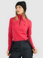 4F Bielizna termiczna ocieplana (góra) damska - różowa L. Czerwona bielizna sportowa damska 4F, l, bez wzorów, z materiału. Za 129.99 zł.