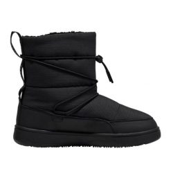 Buty Puma Snowbae Wns 393920 01 czarne. Czarne śniegowce damskie z gumy, bez zapięcia. W wyprzedaży za 426.42 zł.