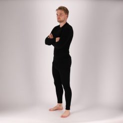 Spodnie/koszula termoaktywna męska - Premium - Komplet - Czarny - Męska odzież. Czarna koszule męskie Xtreme, m, bez wzorów, z materiału, sportowe, bez kołnierzyka, bez ramiączek. Za 440.79 zł.