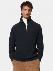 Marc O'Polo Sweter M29 5022 60392 Granatowy Regular Fit. Niebieskie swetry męskie Marc O'Polo, m, bez wzorów, z bawełny, bez kołnierzyka, bez ramiączek. Za 559.99 zł.
