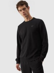 4F Bluza dresowa nierozpinana bez kaptura męska - czarna S. Czarne bluzy męskie 4F, m, bez wzorów, z bawełny, klasyczne, bez ramiączek, bez kaptura. W wyprzedaży za 99.99 zł.