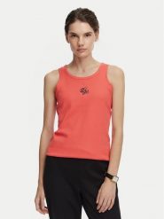 Beverly Hills Polo Club Top P-SS26W-TK550000 Koralowy Regular Fit. Pomarańczowe topy damskie Beverly Hills Polo Club, s, bez wzorów, z bawełny, bez kołnierzyka, bez ramiączek. Za 69.99 zł.