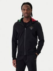 Aeronautica Militare Bluza 261FE2097UF00674 Czarny Regular Fit. Czarne bluzy męskie Aeronautica Militare, l, bez wzorów, z bawełny, bez ramiączek, bez kaptura. Za 719.99 zł.