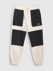 4F Spodnie polarowe joggery męskie - beżowe XXL. Brązowe spodnie sportowe męskie 4F, m, bez wzorów, z dresówki. Za 159.99 zł.