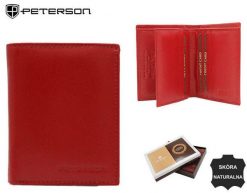 Portfel skórzany Peterson PTN RD-290-GCL czerwony. Czerwone portfele damskie Peterson, ze skóry. Za 47.99 zł.
