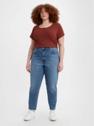 Levi's® Jeansy A0987-0008 Niebieski Mom Fit. Niebieskie jeansy damskie bez wzorów, z bawełny. Za 219.99 zł.
