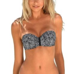 Damski top kąpielowy typu bandeau Lascana Sugar. Czarne stroje kąpielowe damskie LASCANA, bez wzorów, z poliamidu. Za 280.70 zł.
