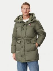 Tommy Jeans Kurtka zimowa DM0DM23730 Zielony Relaxed Fit. Zielone kurtki męskie Tommy Jeans, na zimę, m, bez wzorów, z jeansu, bez kaptura. Za 1,299.00 zł.