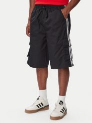 Adidas Szorty materiałowe Adicolor Cotton Twill Cargo Shorts KS9929 Czarny Relaxed Fit. Czarne szorty męskie Adidas, bez wzorów, z bawełny. Za 329.99 zł.