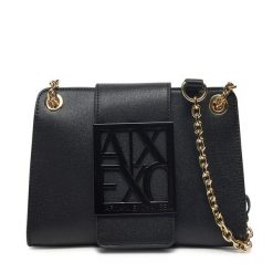 Torebka Armani Exchange. Czarne torebki do ręki damskie Armani Exchange, bez wzorów, bez dodatków. Za 449.99 zł.