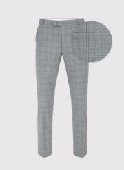 PAKO LORENTE – Szare spodnie garniturowe w kratę. Szare eleganckie spodnie męskie Pako Lorente, bez wzorów, z lycry, eleganckie. Za 489.99 zł.