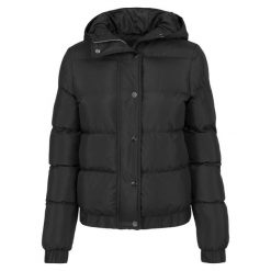 Parka dla kobiet Urban Classic hooded. Czarne parki damskie Urban Classics, na zimę, bez wzorów, z puchu, bez kaptura. Za 296.30 zł.