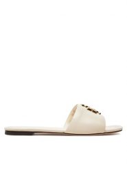 Tory Burch Klapki Eleanor 157966 Écru. Klapki damskie Tory Burch, bez wzorów, ze skóry, bez obcasa, bez zapięcia. Za 1,599.00 zł.