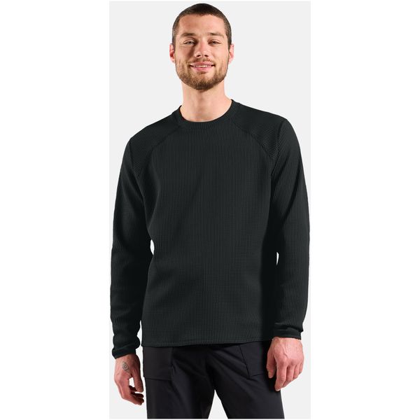Bluza bez kaptura Odlo Mid Layer CUBIC. Czarne bluzy damskie ODLO, l, bez wzorów, z dzianiny, sportowe, bez ramiączek, bez kaptura. Za 242.99 zł.