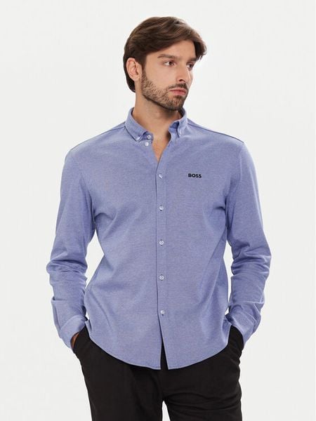 BOSS Koszula B_Motion 50544795 Niebieski Regular Fit. Niebieskie koszule męskie Boss, m, bez wzorów, z bawełny, bez kołnierzyka, bez ramiączek. Za 439.99 zł.
