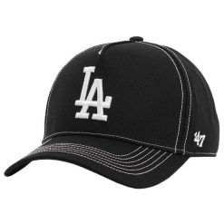 Czapka Z Daszkiem MLB Los Angeles Dodgers. Czarne czapki damskie 47 Brand, bez wzorów. Za 159.99 zł.