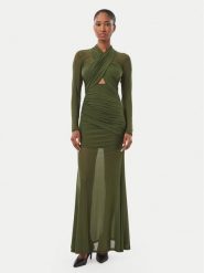 Bardot Sukienka wieczorowa Veria 59987DB Khaki Regular Fit. Brązowe sukienki damskie Bardot, bez wzorów, z syntetyku, wizytowe, bez kołnierzyka, bez ramiączek. Za 729.99 zł.
