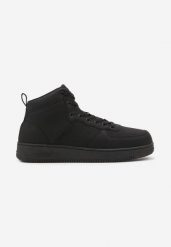 Czarne Płaskie Sznurowane Botki Sneakersy za Kostkę Mivara. Czarne buty sportowe męskie Born2be, bez wzorów, za kostkę, bez zapięcia, trekkingowe. Za 139.99 zł.