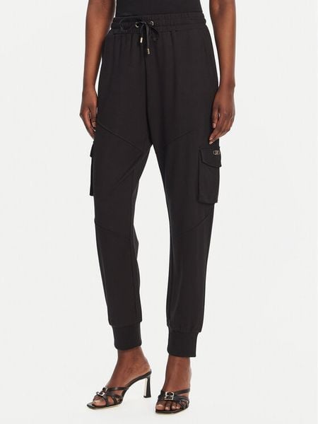 Liu Jo Sport Spodnie dresowe TA5043 JS182 Czarny Regular Fit. Czarne spodnie dresowe damskie Liu Jo Sport, bez wzorów, z dresówki, sportowe. Za 339.99 zł.